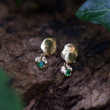 Tourmaline Bark Drop Studs